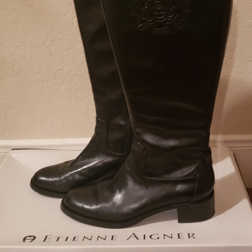 Black Aigner Riding Boots